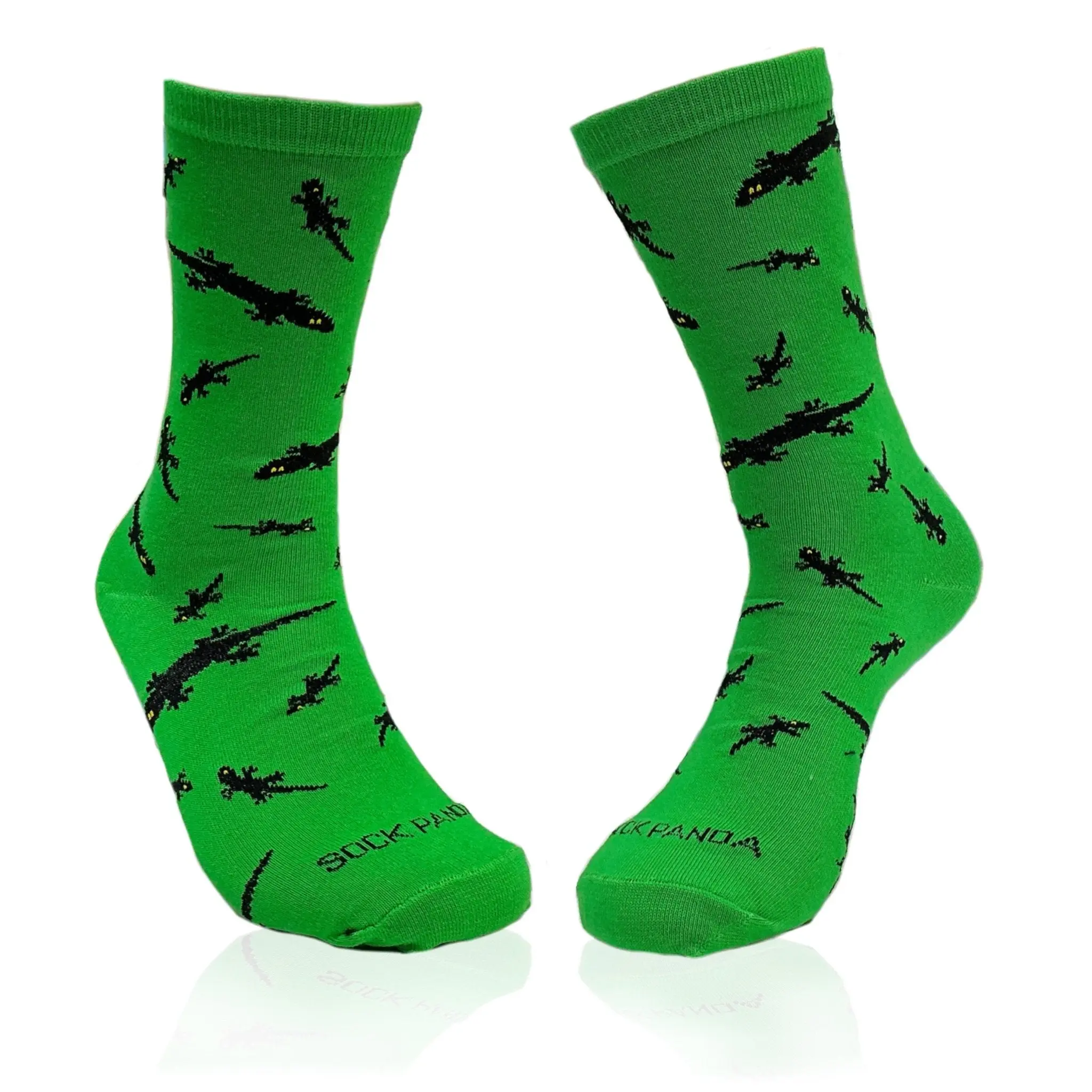 Lizard Pattern Socks from the Sock Panda (Adult Medium) Green Animal