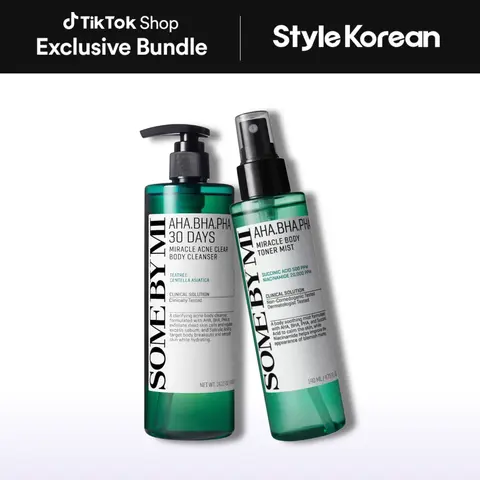 [SOME BY MI] Zero Body Acne Duo - AHA. BHA. PHA Miracle Body Toner Mist 140ml, AHA.BHA.PHA 30 Days Miracle Clear Body Cleanser 400g