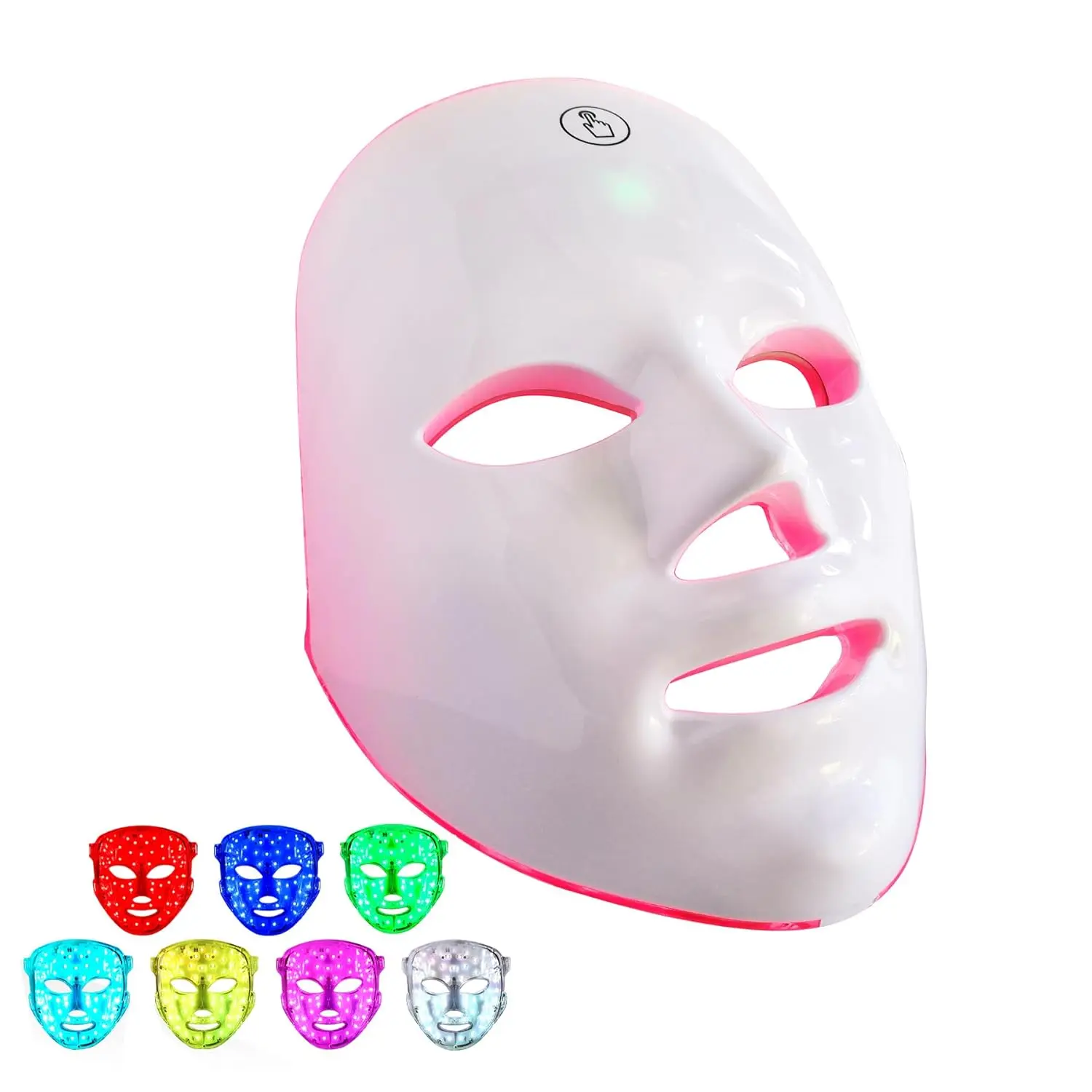 AYYHG 7-Color LED Red Light Therapy Facial Mask, Battery Powered Cordless Rechargeable Beauty Device, Photon Therapy Skin Rejuvenator for All Skin Types, Ideal Gift for Women, Anti Wrinkle Mask, Face Mask Skin Care
