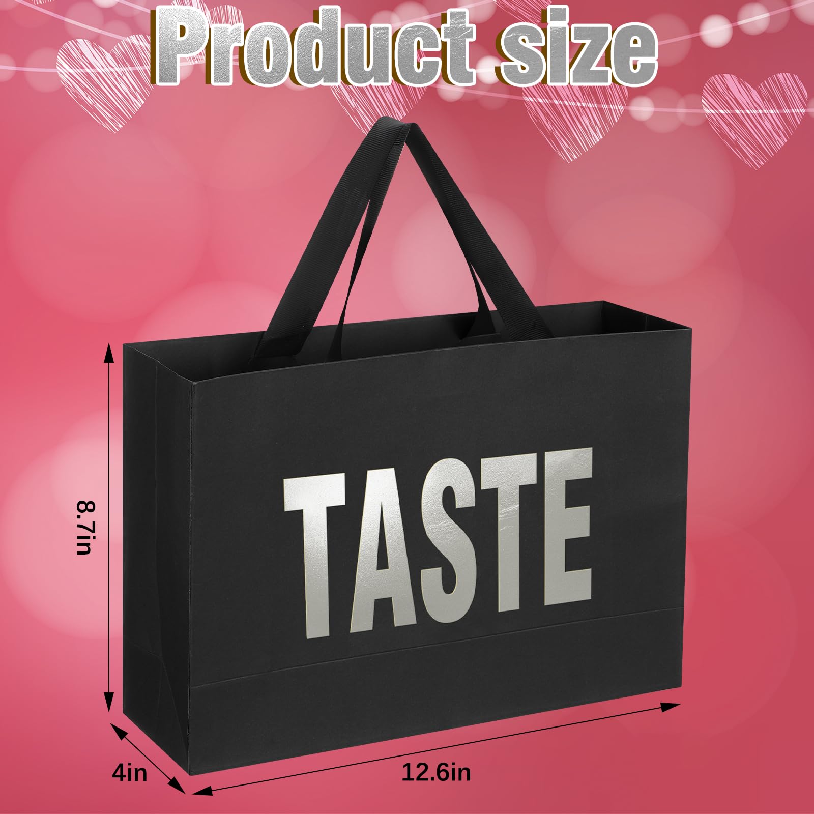 Valentines 5 senses Gift Bags for Her Sight Smell Touch Taste Sound Goodie Bags with Handles Tissue Paper,Birthday Party Gift Idea,Present Wrappings for Girlfriend Couple,Galentine's Day Mother's Day Birthday Wedding Party Gift,Valentine Gift Exchange