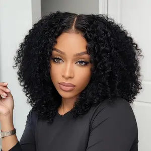 [Blend] Frodio Veralux™ Blend Natural Black Soft Defined Curls 12'' Jerry Curly Glueless Wear & Go Wig Valentine's Day