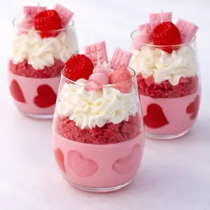 Pink Berry Dessert Candle
