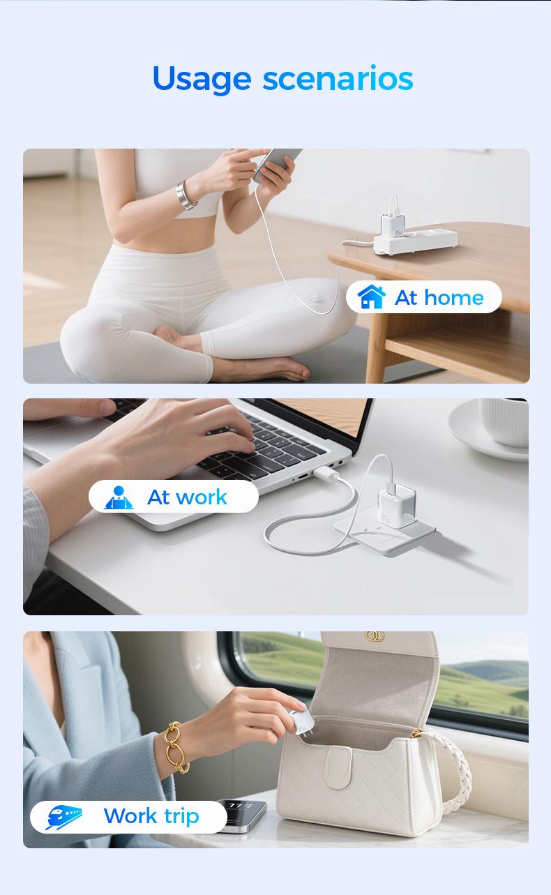 MAGICJOHN 45W USB-C Fast Charger – Compact Power Adapter for iPhone 17/16/15 Pro Max/Air – Quick, Travel-Friendly Mini Plug