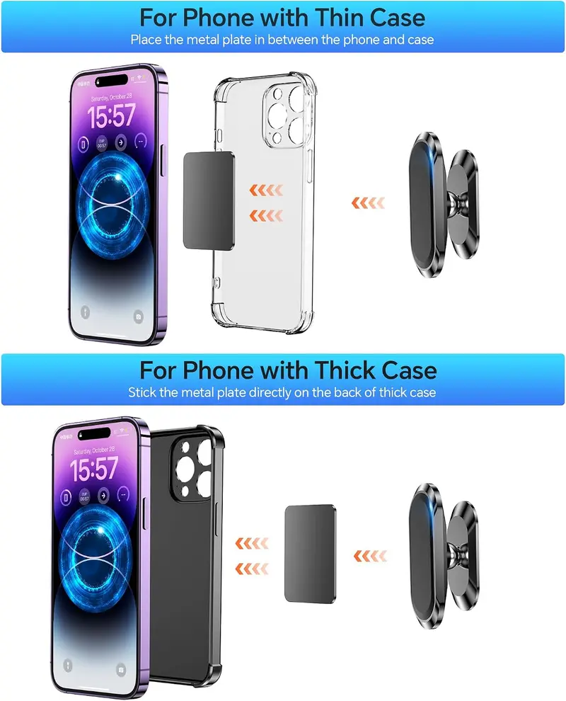 2/3PCS Magnetic Phone holders to tablet mounts Car Phone Holder 2/3Pcs Car magnetic Phone holder Mount Universal Suction Cup Navigation Support Adjustable 360 Rotation for Automotive Supplies phone holder for car