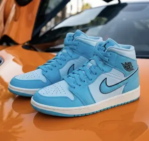 Nike Air Jordan 1 Mid SE Ice Blue DV1302-400 Womens Fashion Sneakers New