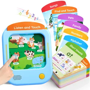 JoyCat Learning Tablet for Kids, Educational Learning Pad to Learn Alphabet Phonics Words Numbers Music Animals, Talking Flash Cards, Autism Sensory Toys, Phonics Flashcards
