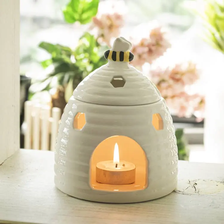 White Beehive Tealight Wax Warmer