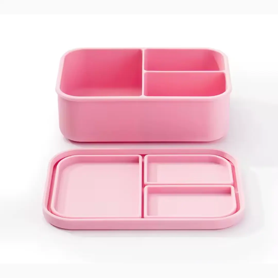Large Bento Lunch Box 1000ml, 3 Compartment Leakproof Silicone | The Everyday Bento by Dreamroo.