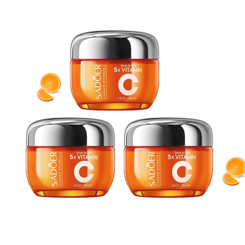 【BUY 1 GET 2 FREE】5X Vitamin C Face Cream, Moisturizing, Hydration &Nourishing Face Cream,Facial Moisturizer for FineLines, Wrinkles Organic Lotion