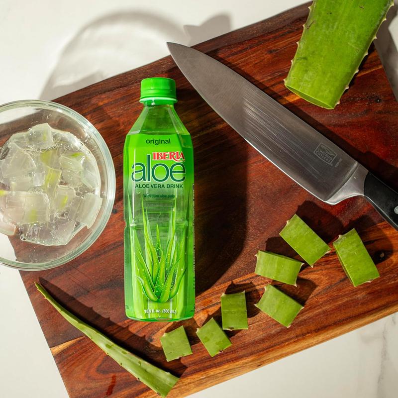 Iberia Aloe Vera Drink with Pure Aloe Pulp, Variety, (Pack of 8) 2 x Original, 2 x Mango, 2 x Pineapple, 2 x Strawberry