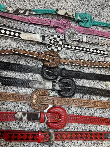 Genuine tooled leather adjustable purse crossbody strap (strap only)