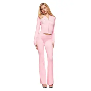 BLARE KNIT TRACKPANT - PINK