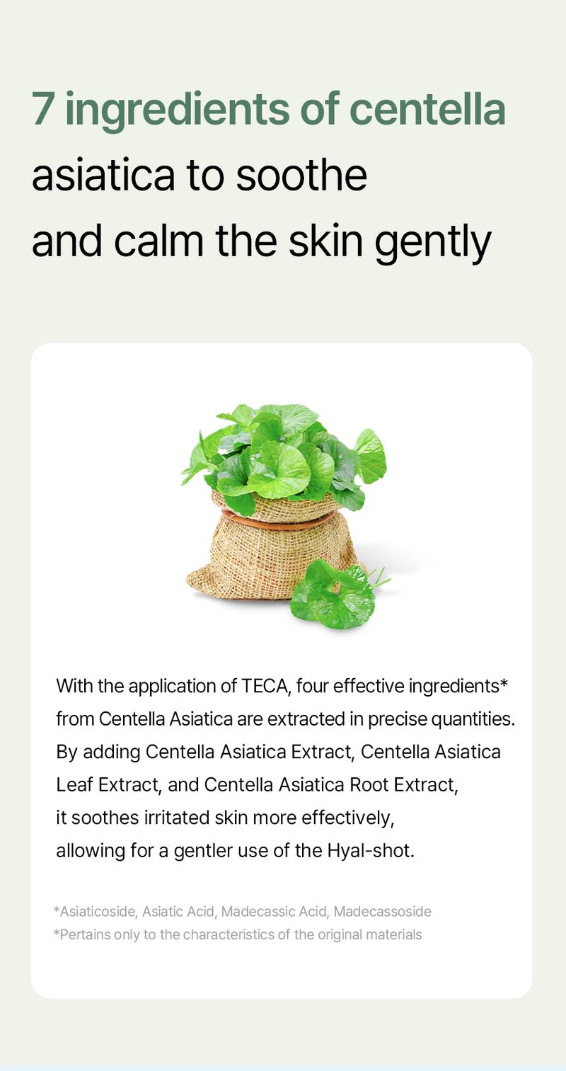 [mixsoon Official Shop] Peptide Cica Hyalshot 1.69 fl.oz / 50ml - Hyaluronic Acid Serum with EGF & Adenosine for Deep Moisturizing, Korean Glass Skincare Hydrate Moisture