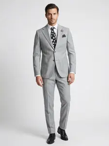 Silver Bootcut Slim Fit Suit