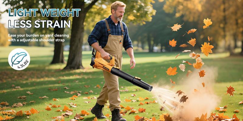Tanlook Cordless Electric Leaf Blower/Snow Blower - 26000 RPM Max Power, 2×4.0Ah Batteries, Lightweight Handheld for Efficient Leaf & Snow Removal, Powerful Performance & User-Friendly Design