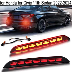 Suitable for Honda Civic 11th Generation 2022-2024 Sedan Rear Bumper Replacement Lamp Cover Accessories. 2 pieces