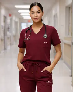 Maroon Scrub Set - Ladies