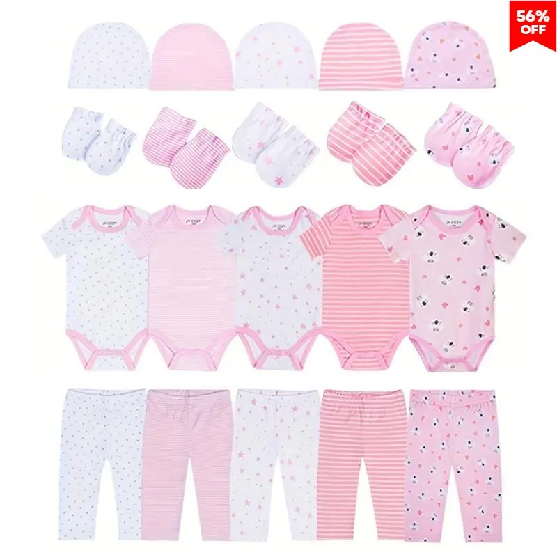 JY.COZY FOR BABY Newborn Reborn Baby Doll Clothes Set Pretend Play Accessories Unisex Cotton Cozy Newborn Baby Girl Clothes Pink Light Blue Sleepwear Outfit with Hats & Leggings for Kids