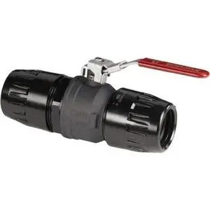 Transair 1-1/2" ID, 40mm OD, Lockable Ball Valve Brass, 232 psi Working Pressure 4092 40 00