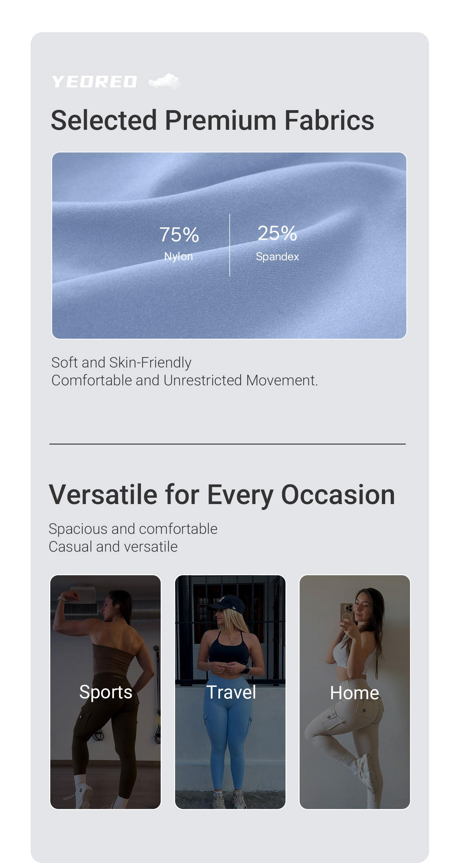 YEOREO CoreFlex High Waisted Cargo Leggings Seamless Scrunch Butt Lifting Tummy Control Shaping Training Yoga Gym Fitness Tights
