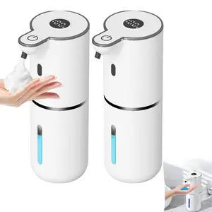 Automatic Foaming Soap Dispenser, 12.8oz Touchless Foaming Soap Dispenser, USB Rechargeable, 6 Adjustable Levels with Digital Display, Wall Mount, Waterproof for Kitchen, Bathroom, Hotel