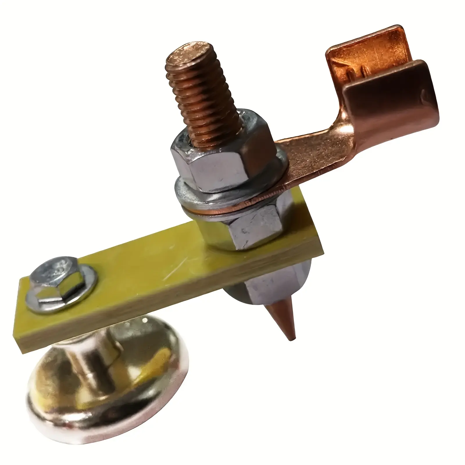 Heavy Duty Magnetic Welding Ground Clamp Holder with Screw Mechanism Stable Base Plate for Sheet Metal Arc GM Welders Compatible with Ground Clamps Welding Machines Durable Secure Attachment Industrial DIY Welding Tool