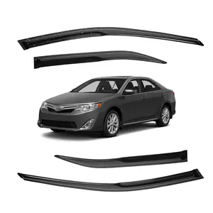 Tape-on -For 2012-2017 Toyota Camry 4 Door Sedan Window Visor-Black # Rain guard# Rainproof#Sun Shade#UV Protection# Easy-Install # Vent Shades# Car Windshield# Car Weather Shields# Wind Deflector