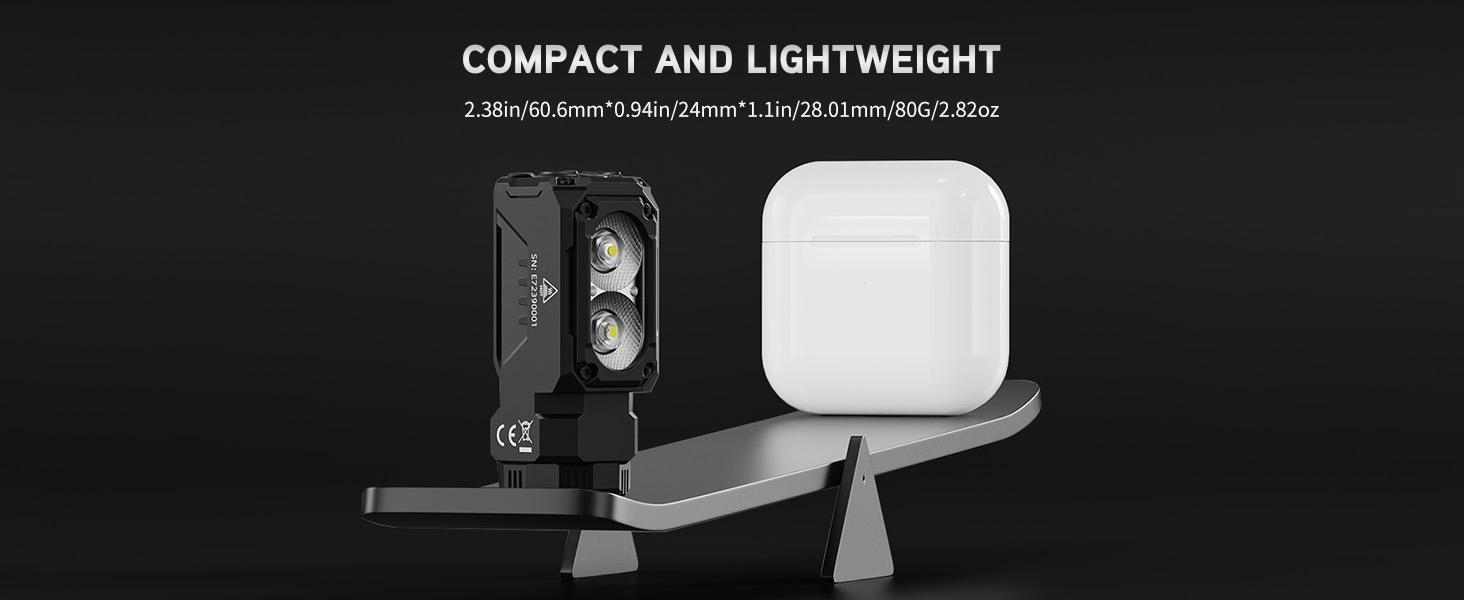 WUBEN E7 1800 Lumens Super Bright Magnetic LED EDC Flashlight - USB-C Rechargeable, IP68 Waterproof, 6 Modes, Ideal for Camping, Hiking, Emergencies