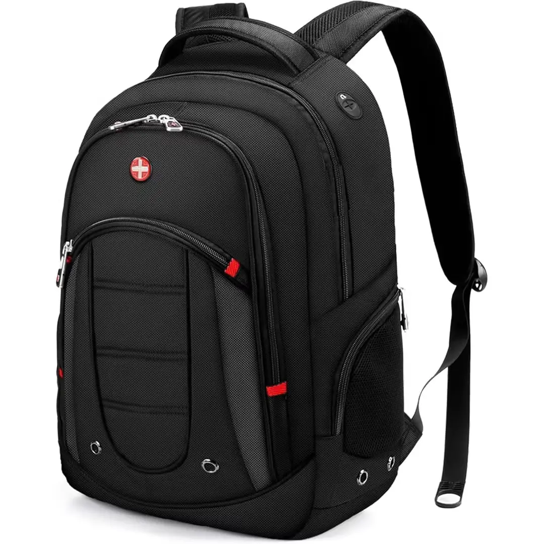 CROSSGEAR 15.6 Inch Travel Backpack - Laptop Computer Bag, USB Port, Water-Resistant, Hidden Anti-Theft, Everyday Carry, Backpacks for School, Laptop Backpack,Weekend summerwins,Tiktokshopbacktoschool,back to school,back to shool haulBlack