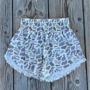 Camo Short, Cute Athletic Hi-Waisted Women