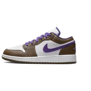 Youth Air Jordan 1 Low Palomino/Wild Berry-White (553560 215) (GS)