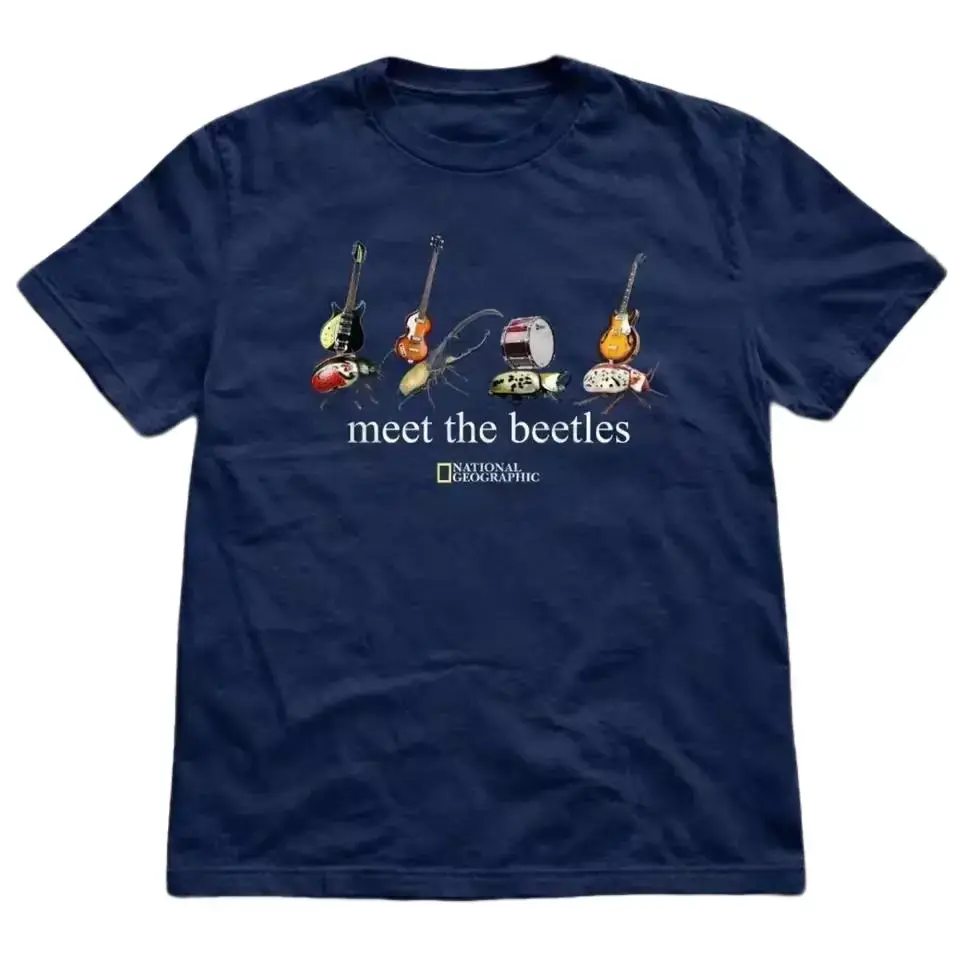 Meet The Beetles Baby Tee, Clothing Female, Women's Baby Tee, Gothic Grunge Clothes Top, Y2k Kitty 90s Vintage Clothes, Shoujo Girl Style 2000s Tops, Emo Kawaii, Summer Baby Tee, OOTD