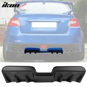 Rear Bumper Lip Diffuser for Subaru WRX STI 2015-2021 H Style Matte Black