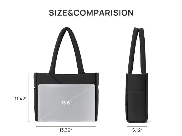 Telena  ValentinesDayGift Tote Bag Work Diaper Bag for Women Puffer Quilted Carryall Shoulder Handbag Lightweight for Travel Gym 15.6 Laptop Commuter Tote Gift For Her