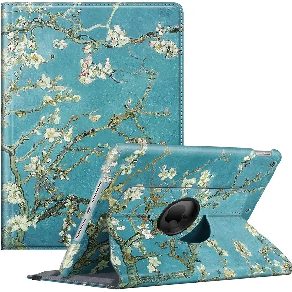 Fintie 360-Degree Rotatable Dual-Layer Protective Casing for 10.2-inch iPad 9th/8th/7th Gen - Magnetic Synthetic Leather Cover with Pencil Holder, Landscape & Vertical Stands, Tablet Accessory