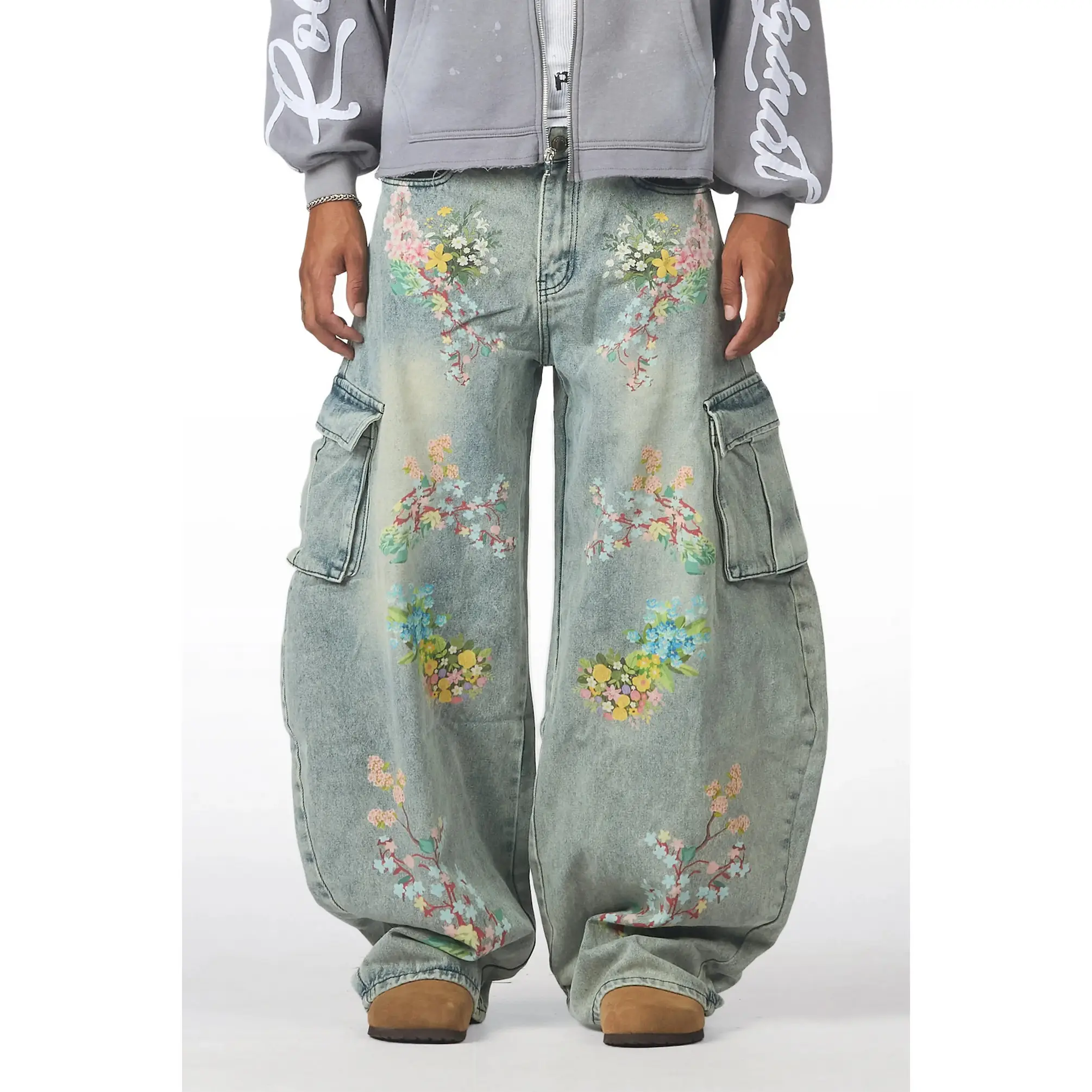 Zionte Light Blue Barrel Fit Jean