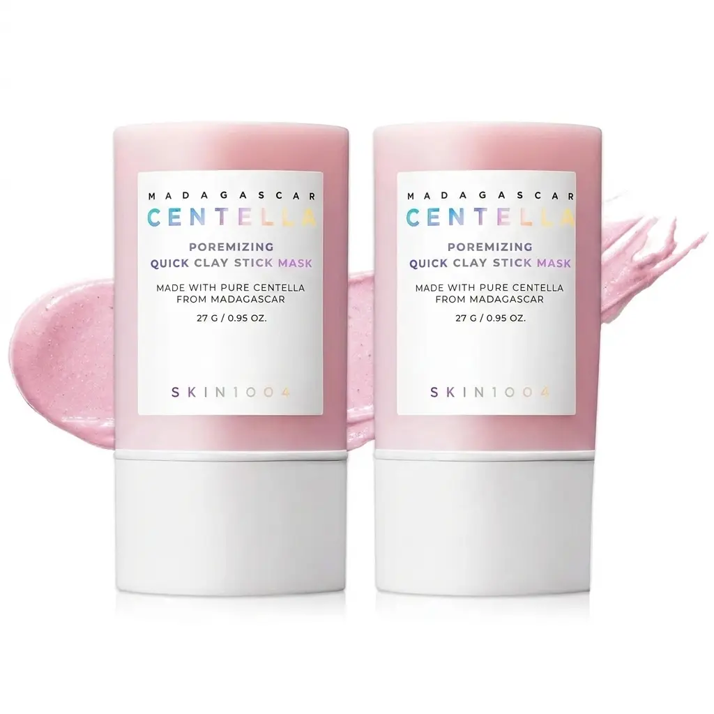Madagascar Centella Poremizing Clay Stick Mask, 27g - Pore Minimizer for Oily Skin with Pure Centella, Soothing, Cleansing & Skin Repair, Beauty Skincare Face Mask