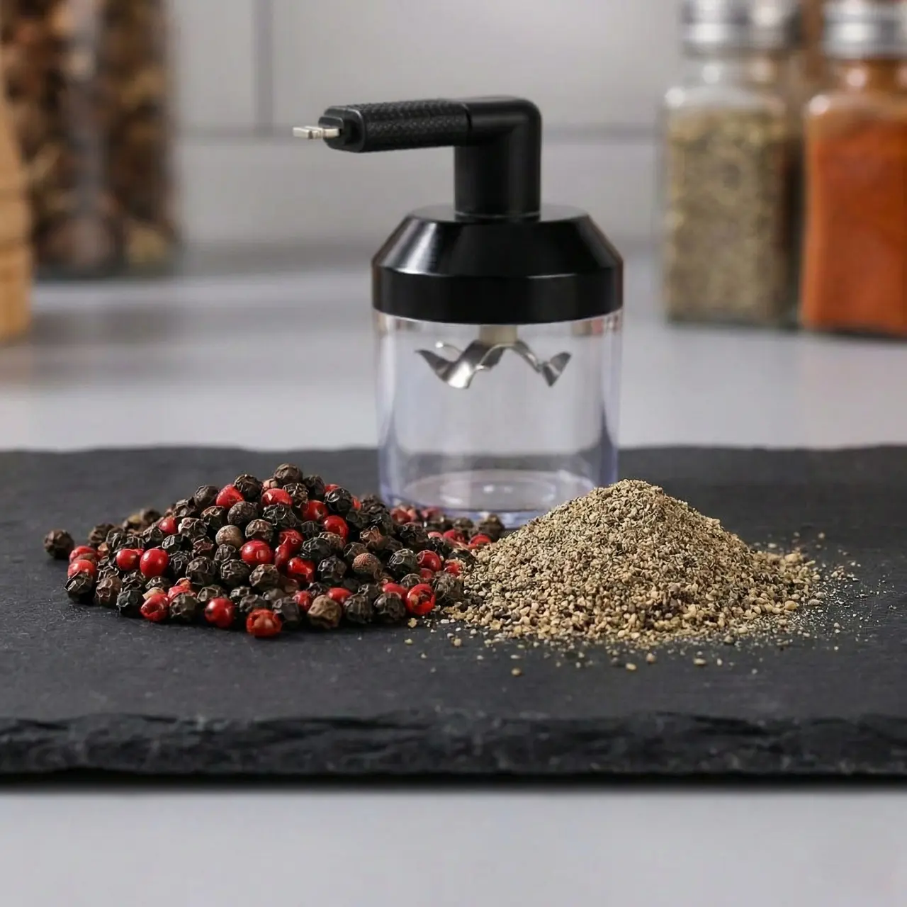 Mini Electric Spice Crusher - 1-Touch USB-C Compatible Kitchen Food Processor for Cooking, Peppercorn Grinding Tool