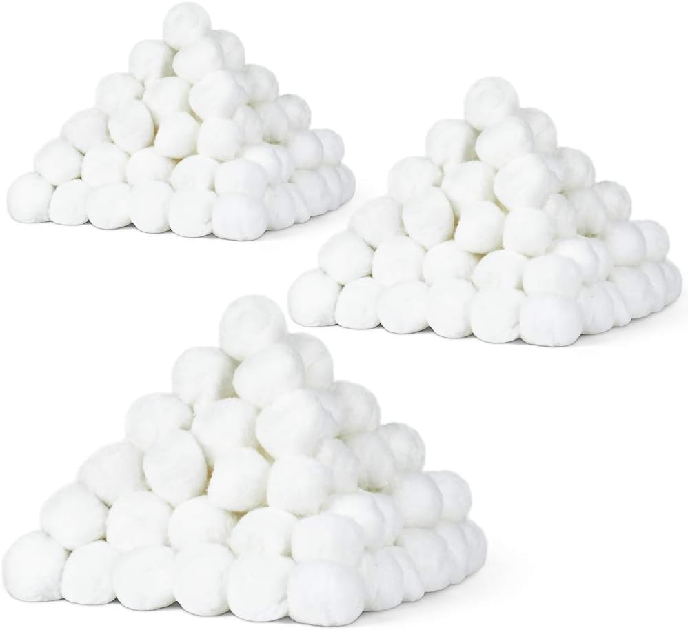 300 Small Cotton Balls for Makeup, Nail Polish Removal, Pet Care, Applying Oil Lotion or Powder, Made from 100% Pure & Natural Cotton, Soft and Absorbent for Household Needs (300 Count) White
