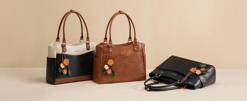 LOVEVOOK Women's Leather Laptop Bag with Large Cup Holder, Vintage Work Tote for Office & Travel, Thickened Compartment for Computer Protection, Elegant Design for All Occasions,TikTokShopStockUp