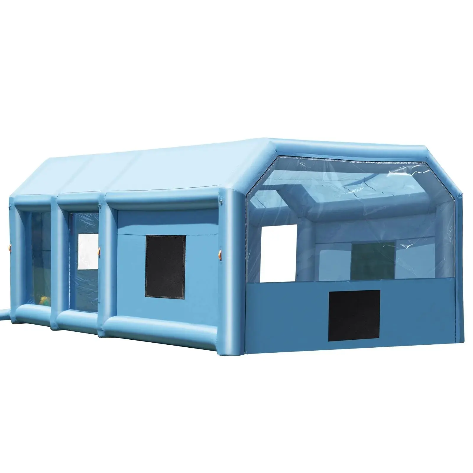 【summerfinds】VEVOR Inflatable Paint Booth, 26.2 x 14.8 x 9.8 ft Inflatable Spray Booth, Portable Car Paint Booth for Small Truck, with 950W+750W Powerful Blowers and Air Filter System, Large Motorcycle, Midsize SU