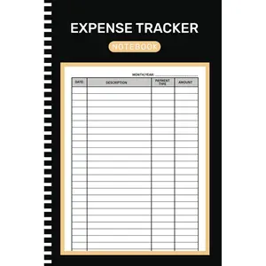 Expense Tracker Notebook: Daily Spending Tracker Bill Organizer Log Book, Budget Planner, Money Management Ledger Notebook for Personal or Small Business Use (105 Pages 6x9 Inches) Paperback – August 3, 2024