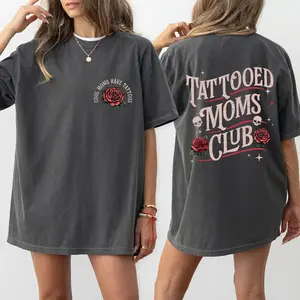Vintage Tattooed Moms Club Comfort Shirt, Retro Cool Moms Have Tattoos Graphic Tee, Inked Moms Club T-shirt, Funny Tattooed Mama Clothing