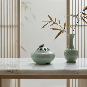 Zen Celadon Incense Burner