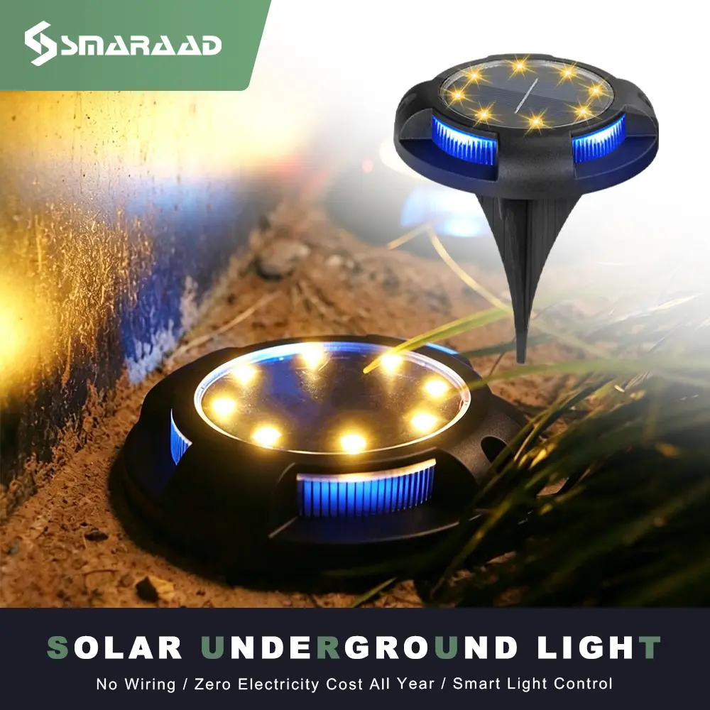 SMARAAD 4-Pack Waterproof Solar Outdoor Lights - Essential for Lawn Pathways, Homes, Patio & Driveway Solar Lighting