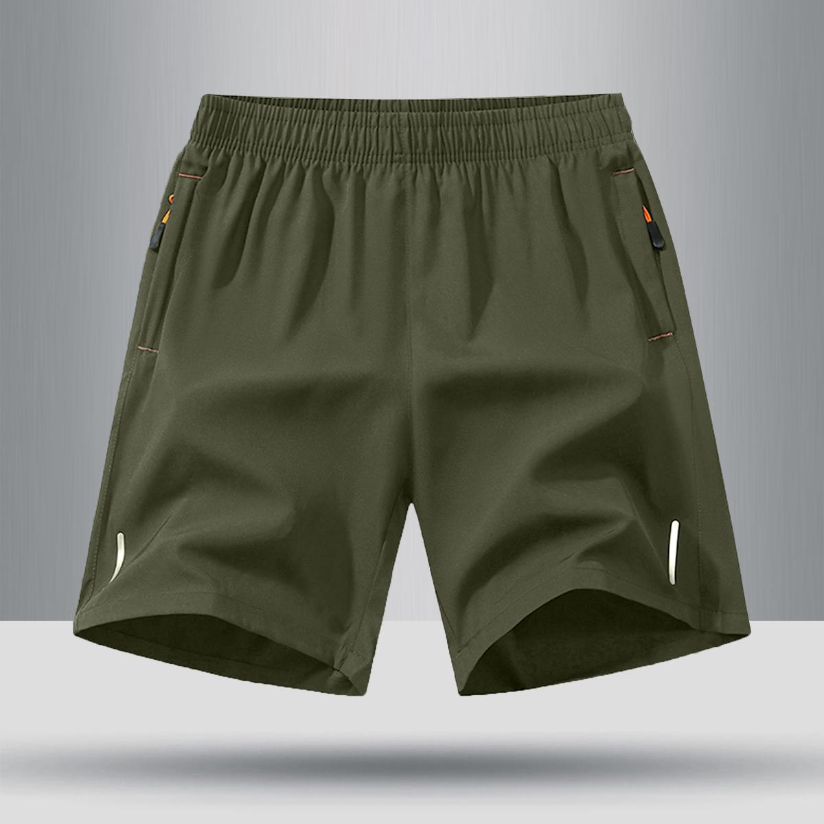 Men’s solid-color shorts with zippered pockets — summer casual, comfortable, breathable shorts made from a 97% polyester + 3% spandex blend; men’s bottoms for everyday wear, tropical beige color, multiple specifications available. Men’s solid-color shorts with zippered pockets — summer casual, comfortable, breathable shorts made from a 97% polyester + 3% spandex blend; men’s bottoms for everyday wear, tropical beige color, multiple specifications available.