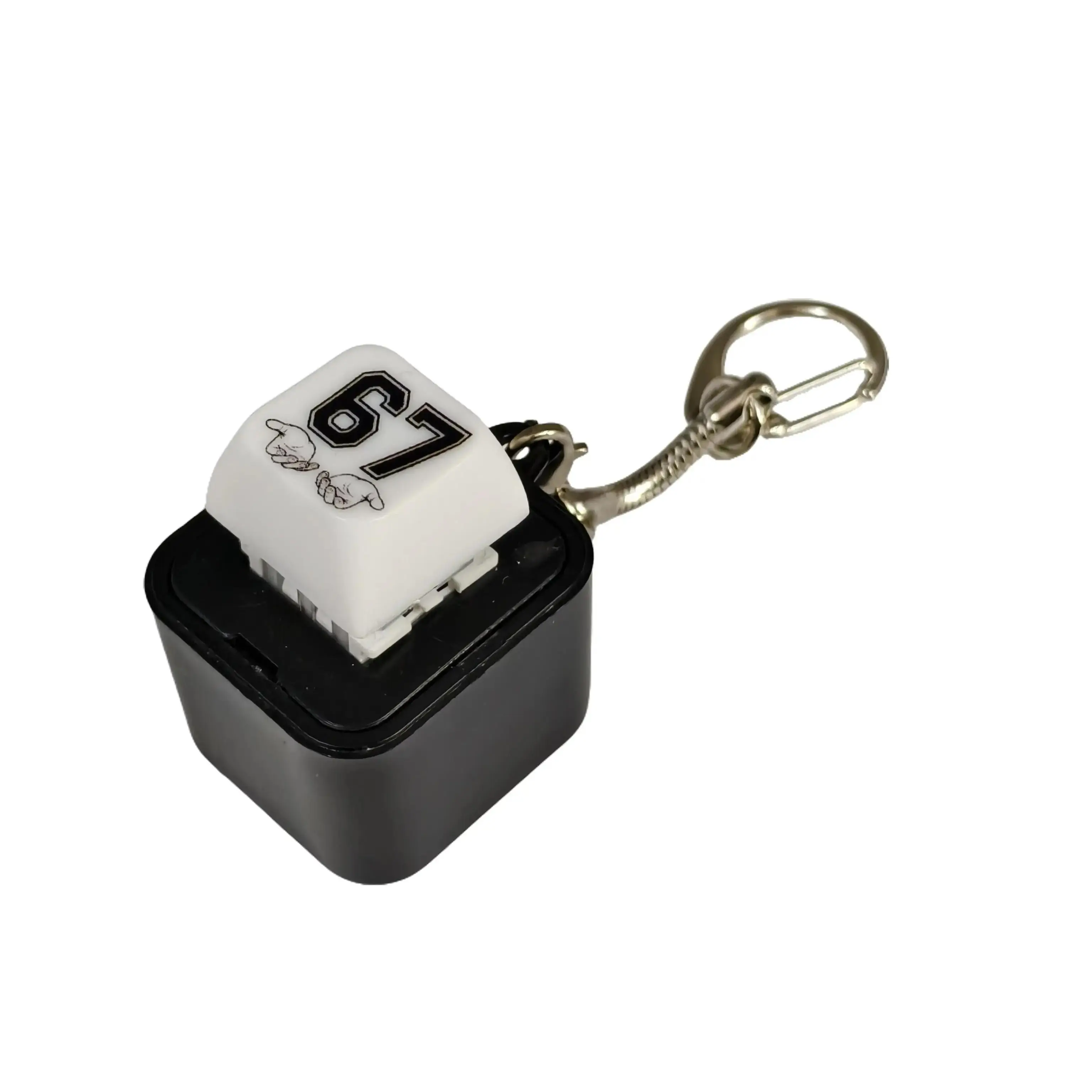 67-Sound Button Rechargeable Light-Up Multifunctional Keychain - Keychain for Car Keys, EDC Gear, Mini Gifts for Boyfriend, Cool Collectible Everyday Carry Gadget, Fun Gifts, Backlit, Boy Gifts