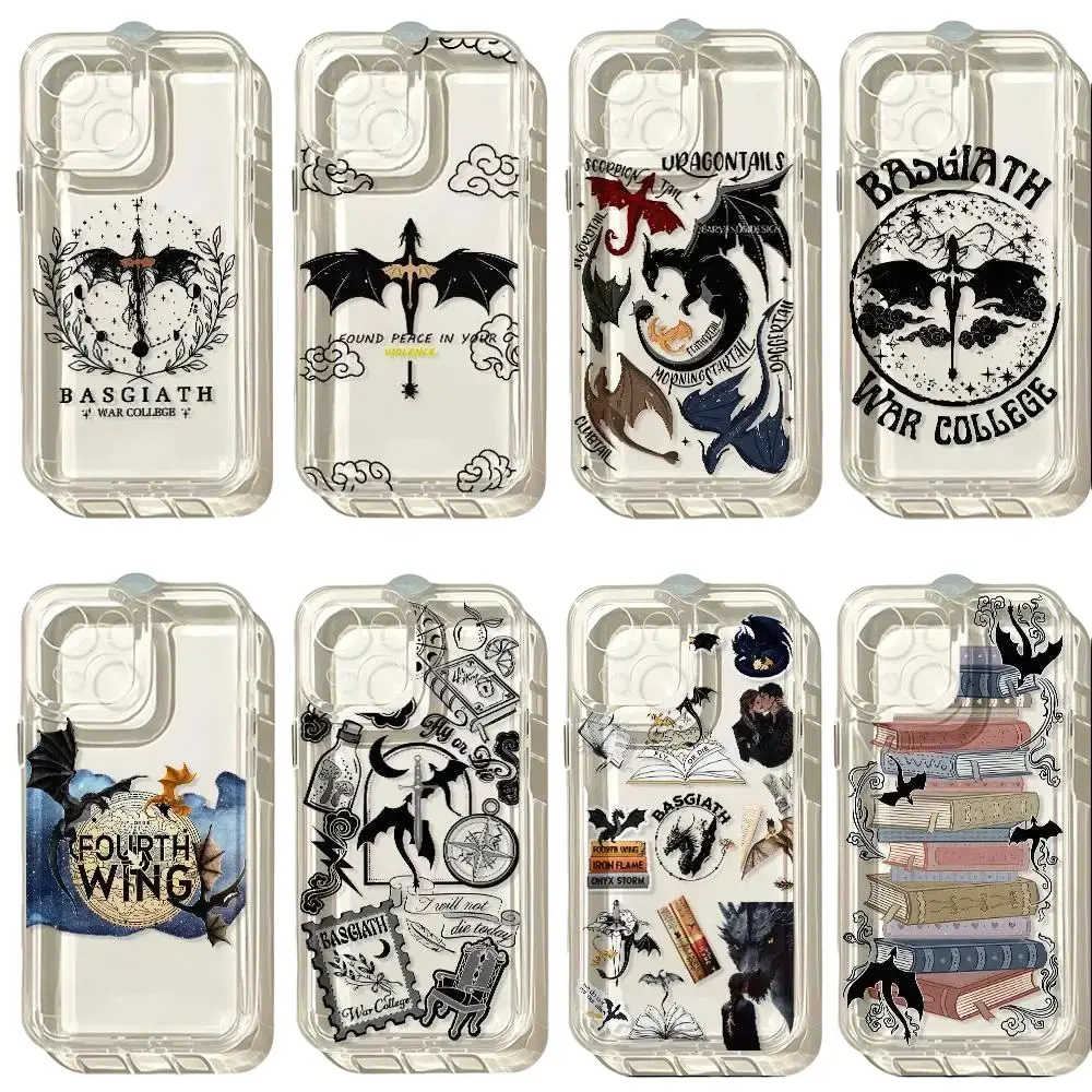 Dragon F-Fourth Wings Phone Case For iPhone 17 Promax 17E 16 15 14 13 12 11 Pro Max 17Air Plus & Samsung Galaxy S26 S25 S24 S23 S22 S21 FE Ultra Plus Anti-Fall Transparent shockproof protection Soft Back Cover