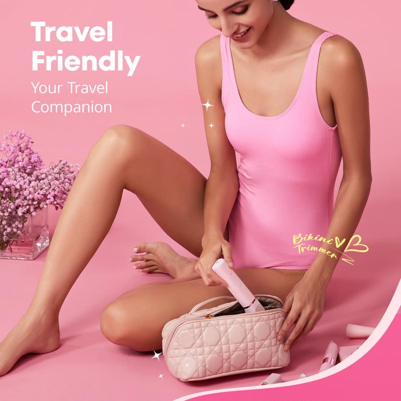 Bikini Trimmer for Women,Electric Razor & Shaver for Face, Body & Intimate Areas ,Hair Trimmer Ipx7 Waterproof Wet & Dry Use,Rechargeable Razor Travel Grooming Kit Bikini Trimmer for Women,Electric Razor & Shaver for Face, Body & Intimate Areas ,Hair Trimmer Ipx7 Waterproof Wet & Dry Use,Rechargeable Razor Travel Grooming Kit