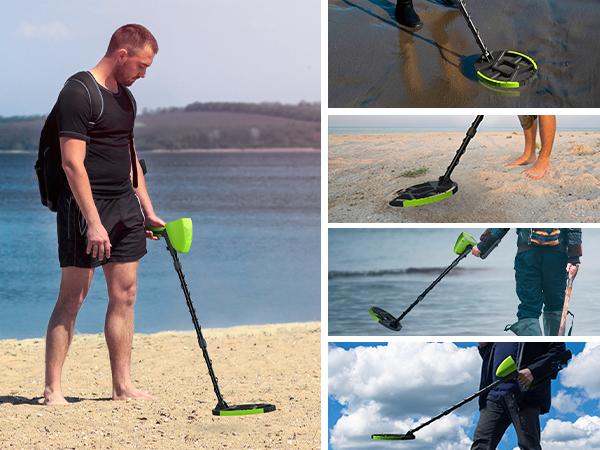 [3 OFF] Best Gift GoGonova Waterproof Metal Detector for Adults & Kids, with High Accuracy Lightweight 8" Search Coil, All Metal & Disc Modes Tool Portable